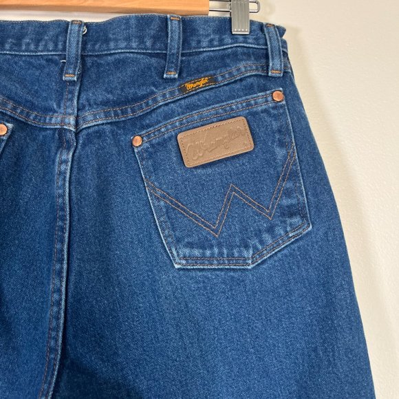 Vintage 90s Wrangler Jeans, 1990s Blue Denim Western Pants - Picture 4 of 8